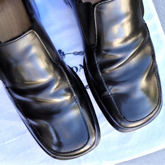 Prada Men's Shoes 12 black slip on Loafers - Picture 5 of 13